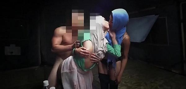  Nude arab teen Sneaking in the Base!